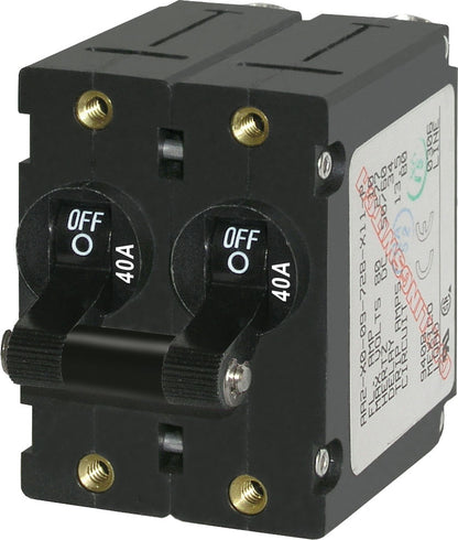 A Series Toggle Double Pole Circuit Breaker