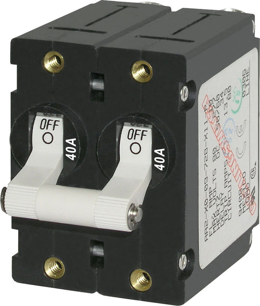 A Series Toggle Double Pole Circuit Breaker