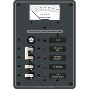 Traditional Metal Panel - ELCI Main 30A Double Pole + 2 Positions with Voltmeter